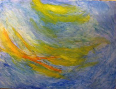 Return to Sleep; 2012 pencil, ink and oil on canvas; 48” x 36”