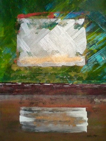 Reflection, mixed media on paper